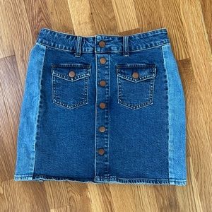 MADEWELL DENIM MINI SKIRT